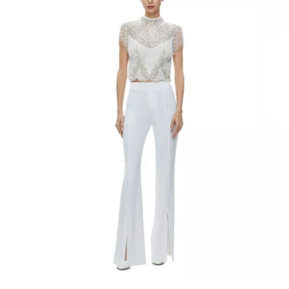 Alice + Olivia Tisa Split Hem Bootcut Pants